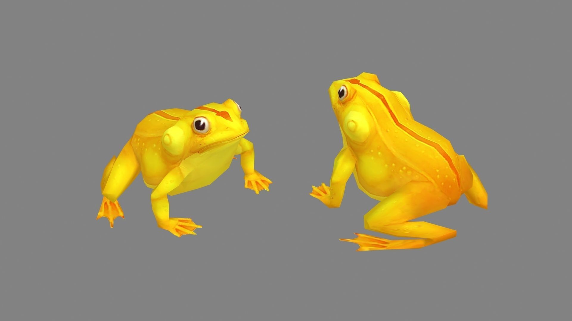 Cartoon golden frog