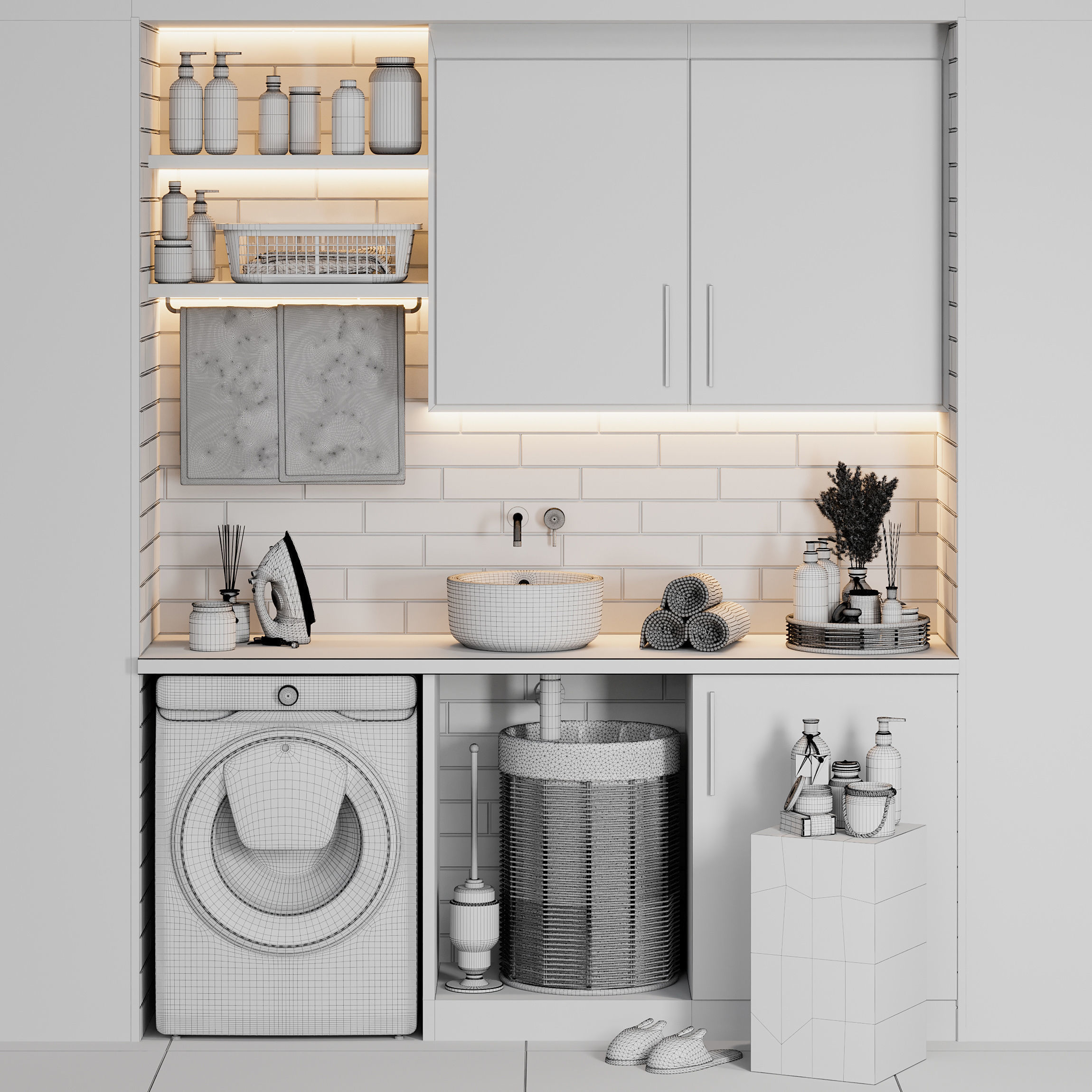 Laundry set 04 3D model CGTrader