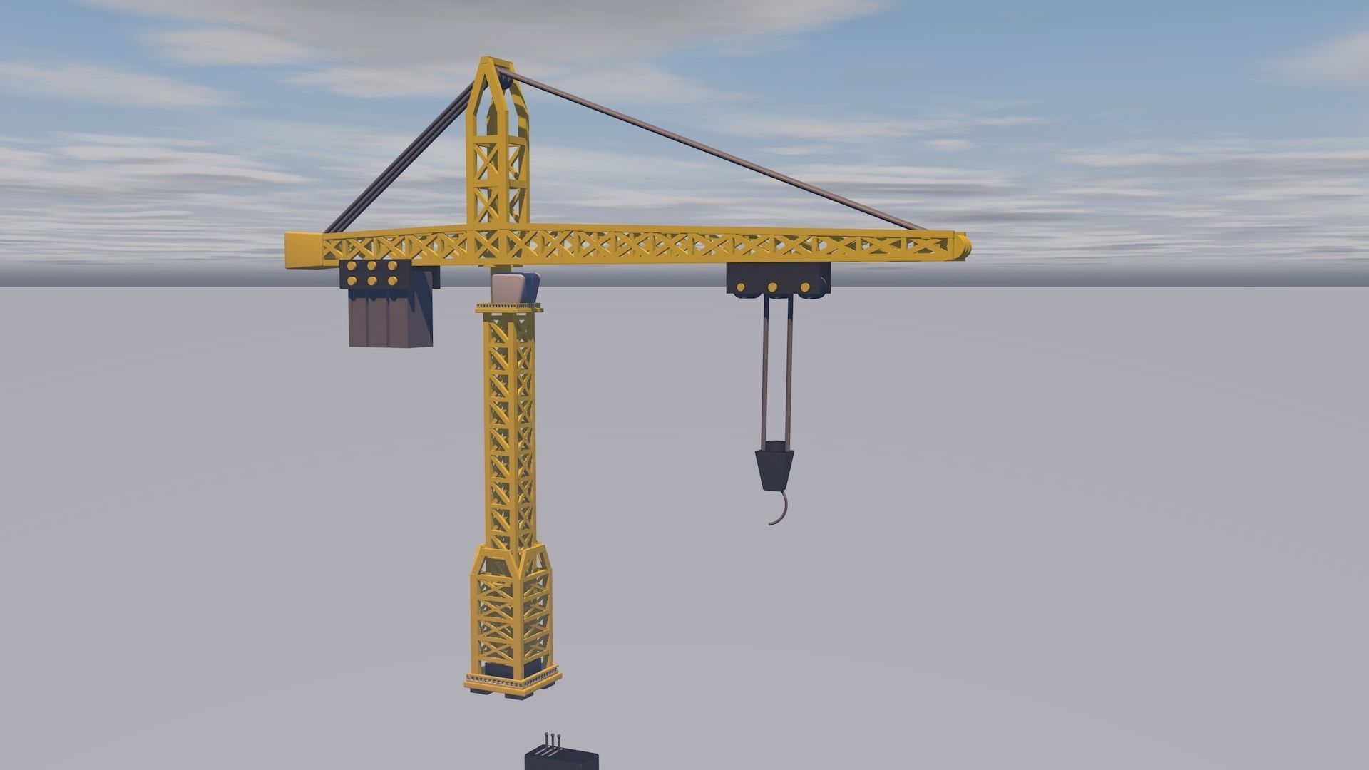 Crane in sky 3D model 3D printable | CGTrader