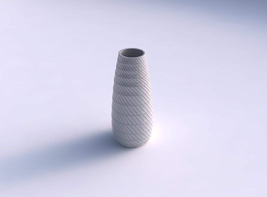 Vase Bullet with twisted grid plates 3D print model