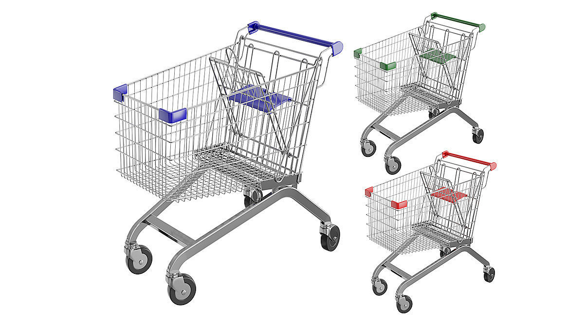 Shopping Carts BLENDER 3D Model Cycles 3D model CGTrader