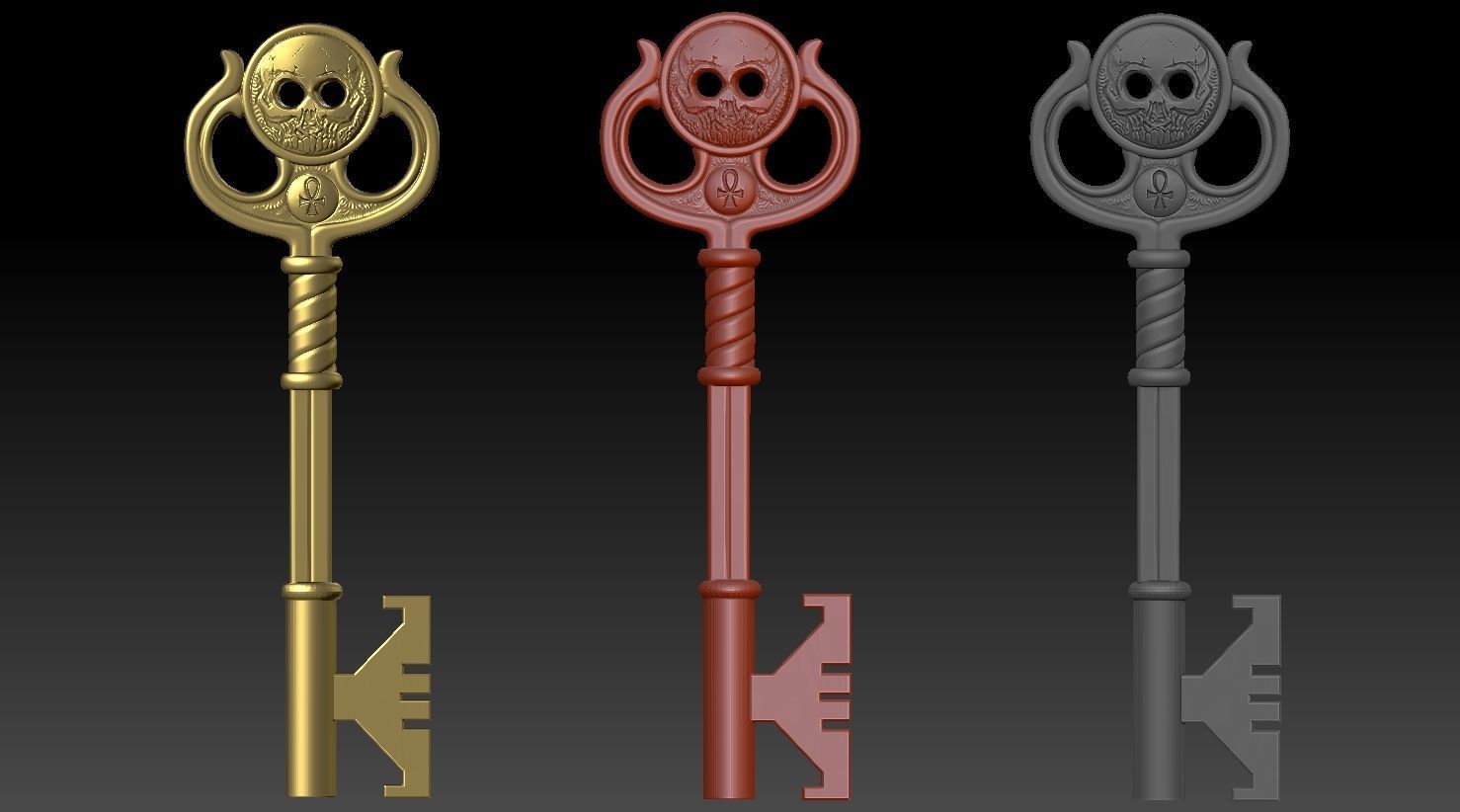 Locke and key Ghost key 3D model 3D printable CGTrader