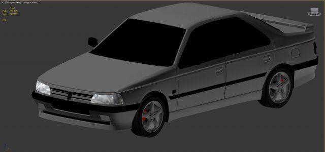 Peugeot 405 T16 - 1993 Low-poly 3D model