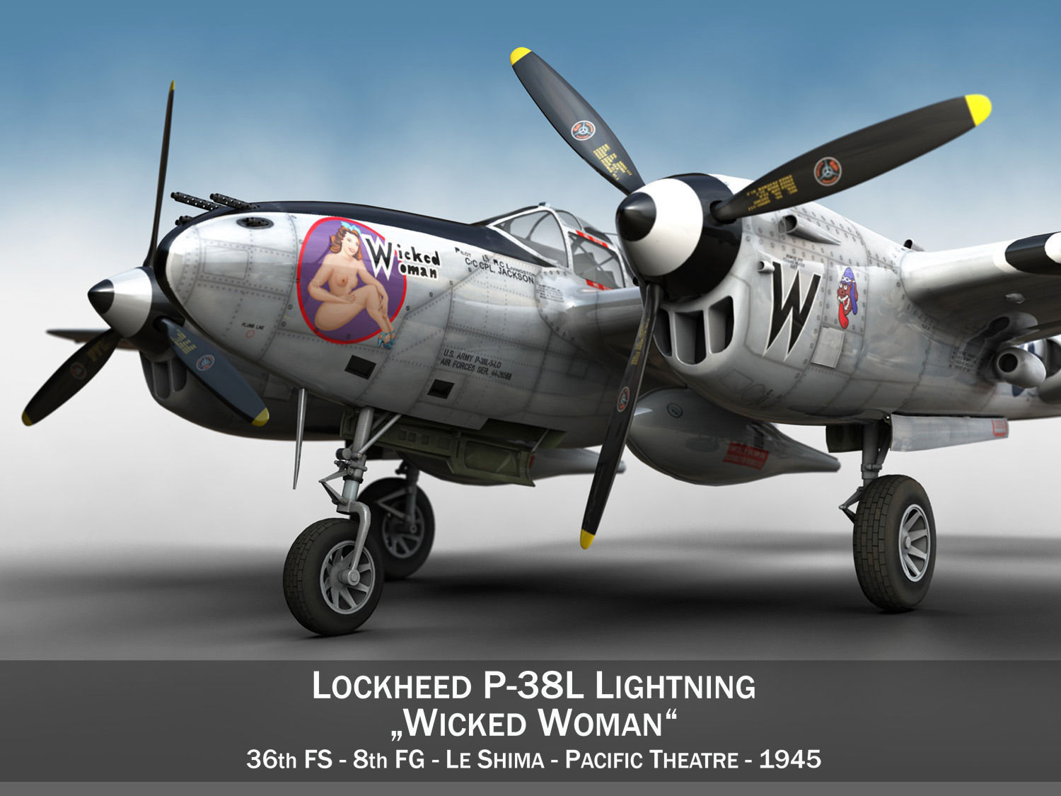 lockheed-p-38-lightning-wicked-woman-3d-