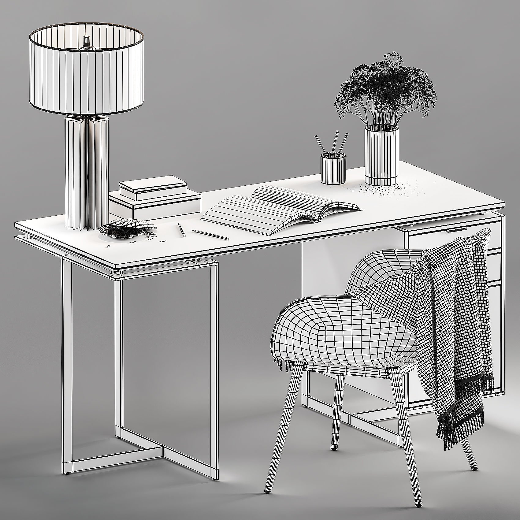 CB2 Office set 3D model CGTrader