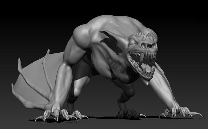 The oldest subspecies of the bat 3D model