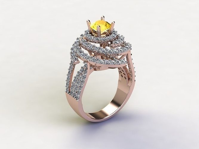 R219 new solitaire ring cad file free 3D model CGTrader