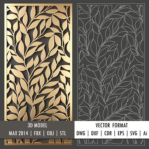 decorative panel 48 3d model and vector format NEW 3D model | CGTrader