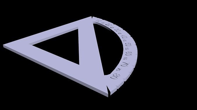 BASIC RIGHTANGLE RULER 3D model 3D printable | CGTrader