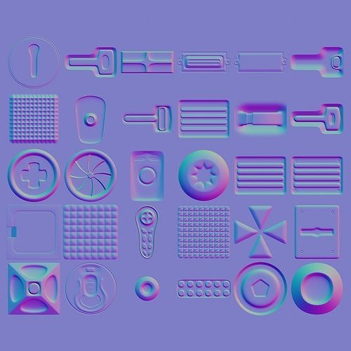 Normal Map decals pack Texture CGTrader