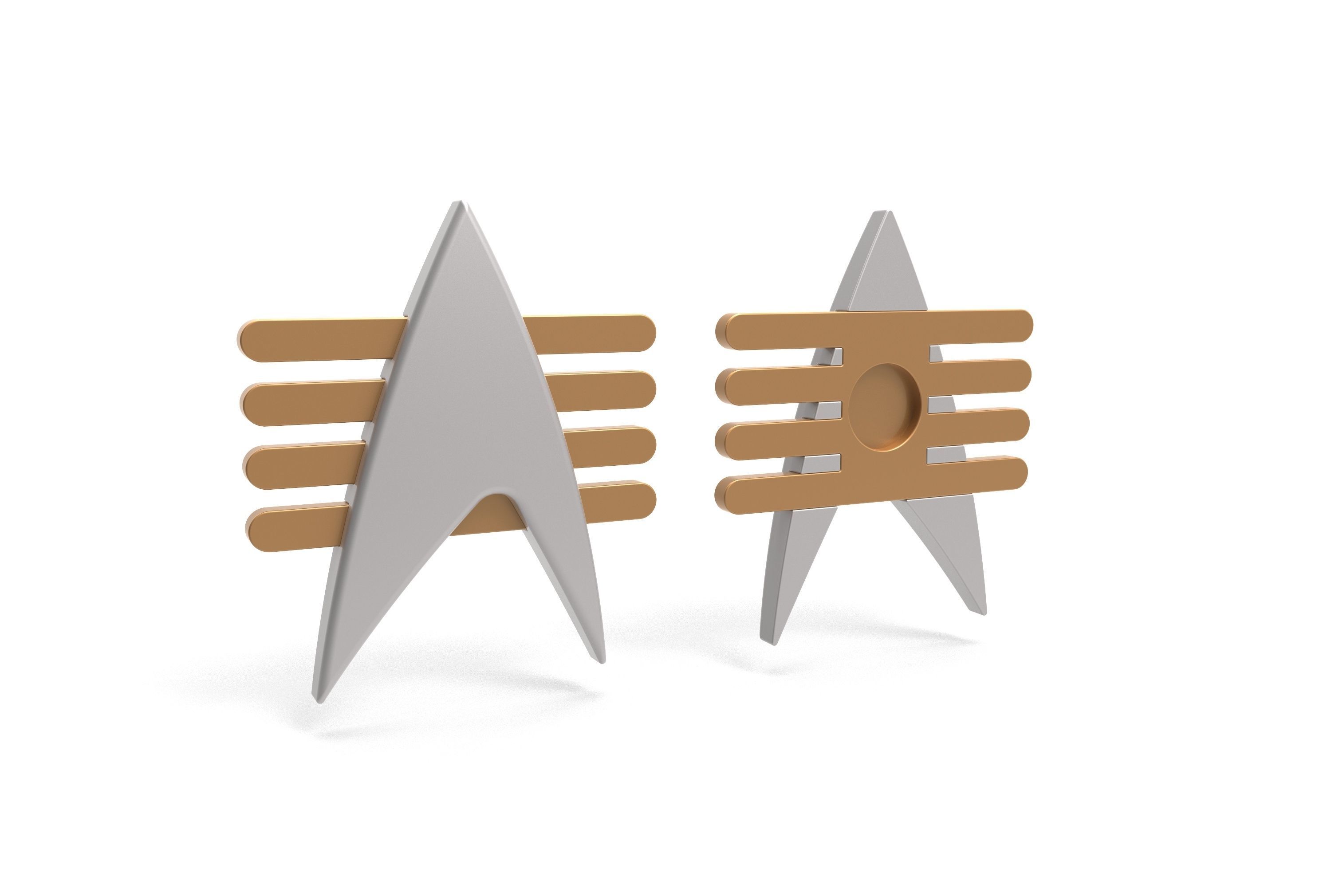 Star Trek Badges 3D model 3D printable | CGTrader