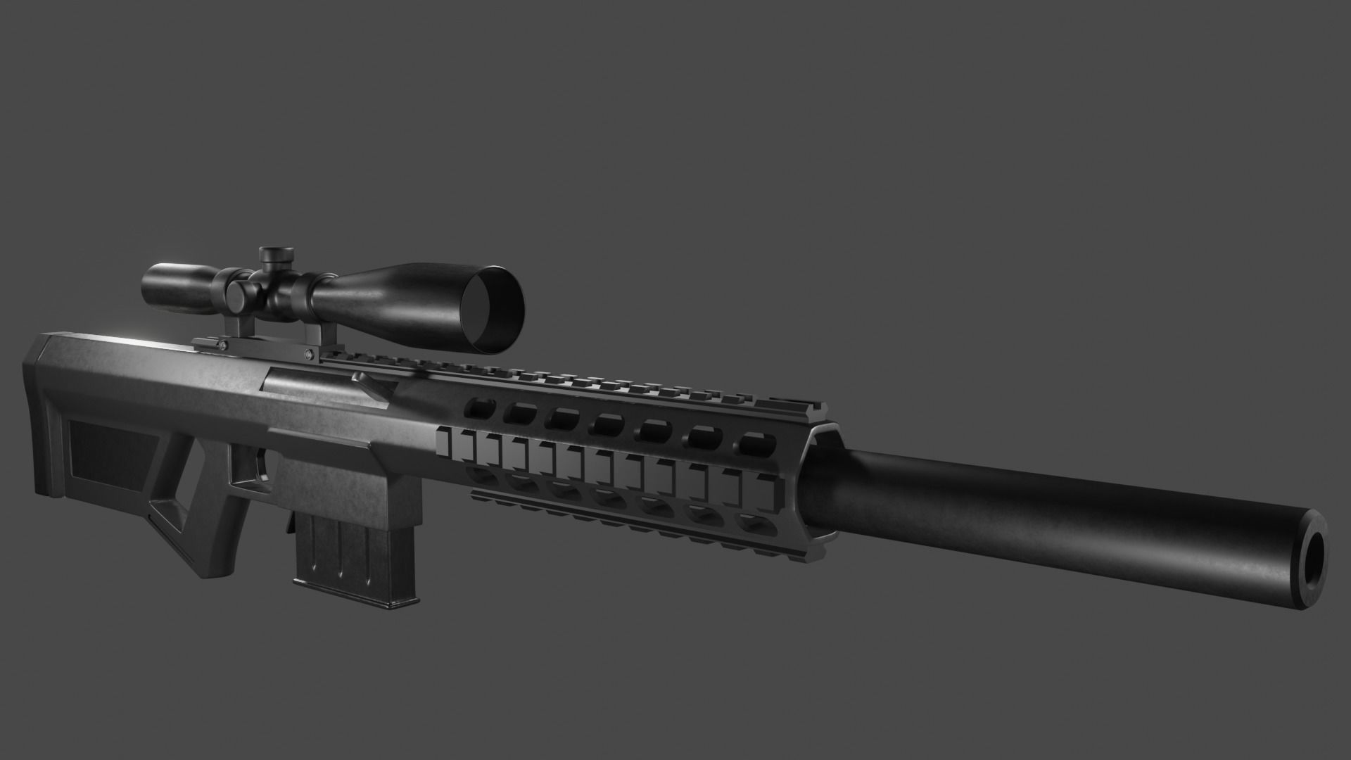 Headhunter Sniper Rifle 3D model CGTrader