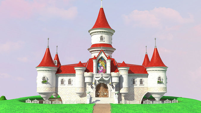 3D model Peach Castle -with interior- VR / AR / low-poly | CGTrader