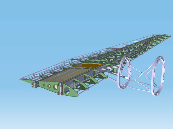 wing structure and engine mount 3D model CGTrader