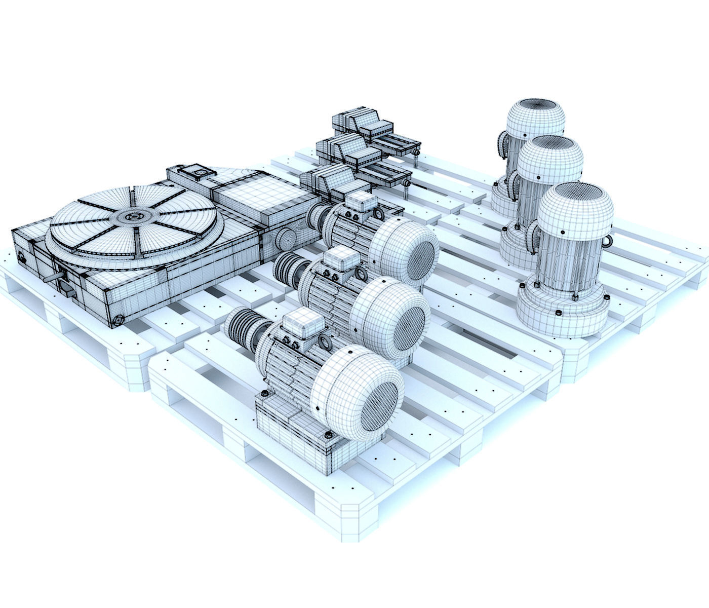 Spare parts of industrial machine tools - Collection 1 3D model | CGTrader