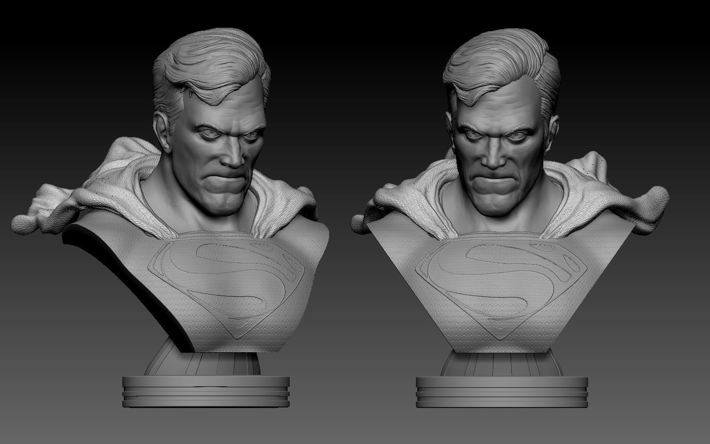 Bust Superman 3D model 3D printable | CGTrader