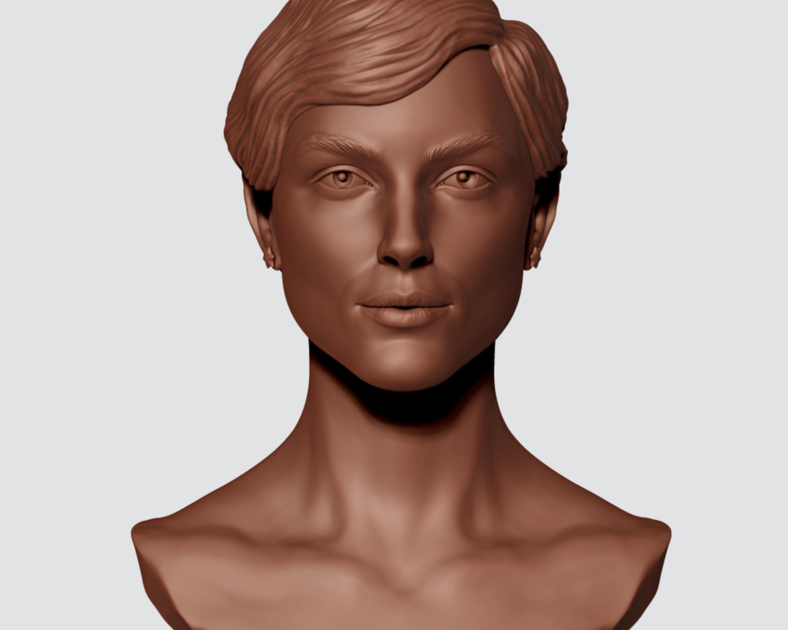 Keira Knightley bust sculpture 3D model 3D printable CGTrader