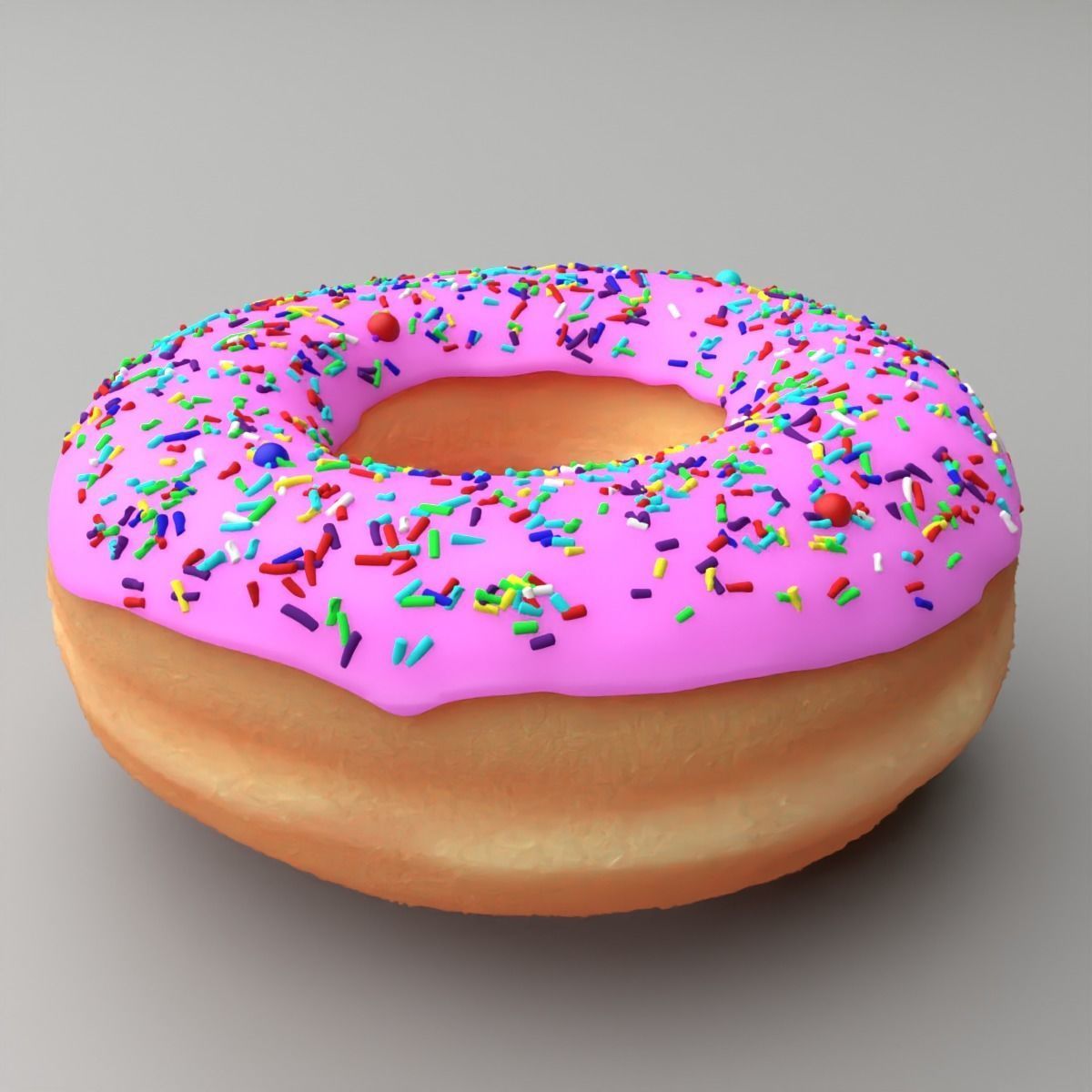 Donut with sprinkles 3D model CGTrader
