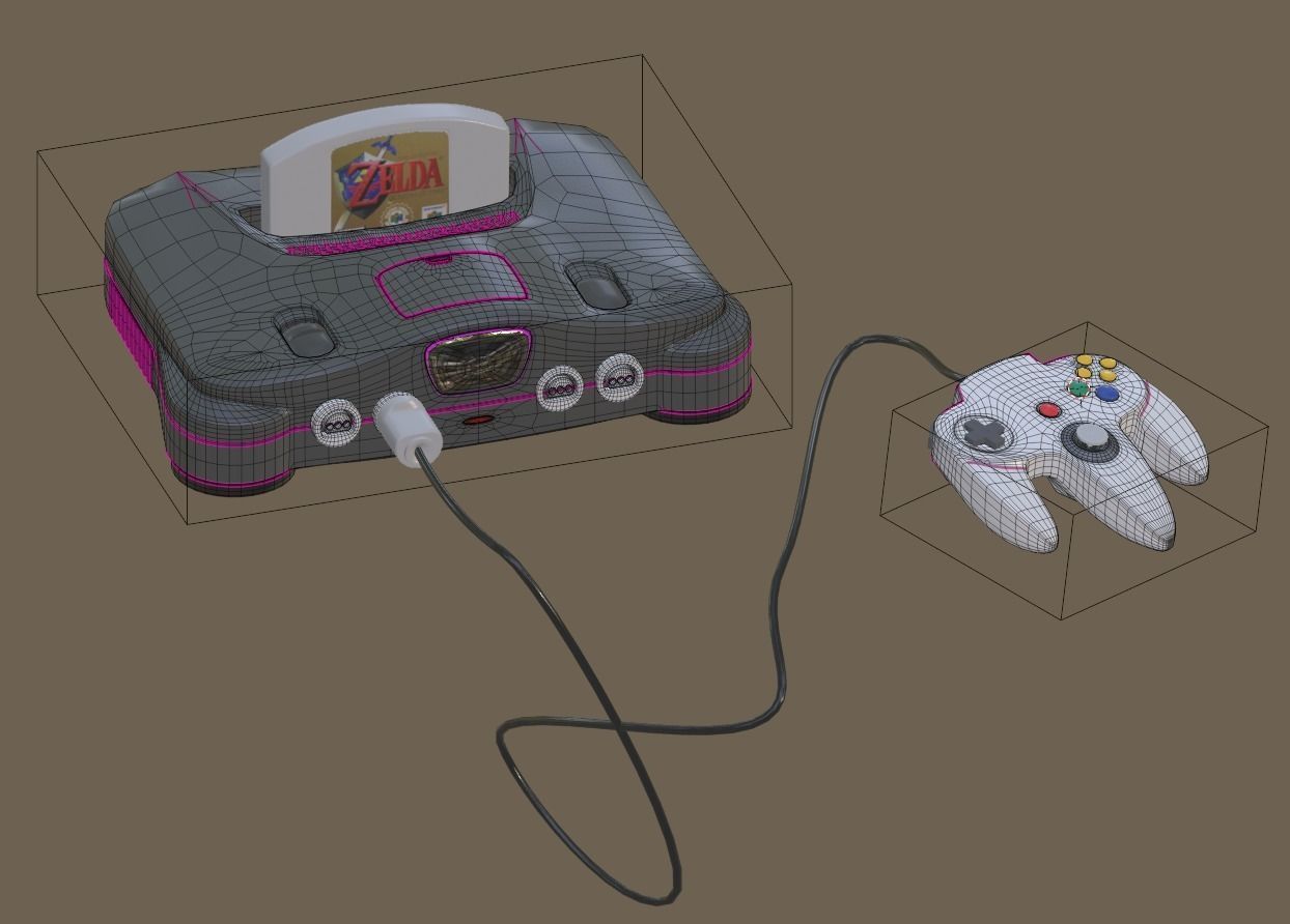 3D model Nintendo 64 con control VR / AR / lowpoly CGTrader