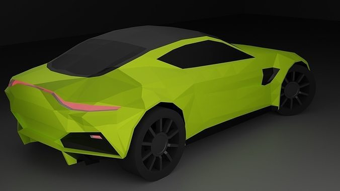 Low Poly stylised Aston Martin and its Variations Low-poly 3D model