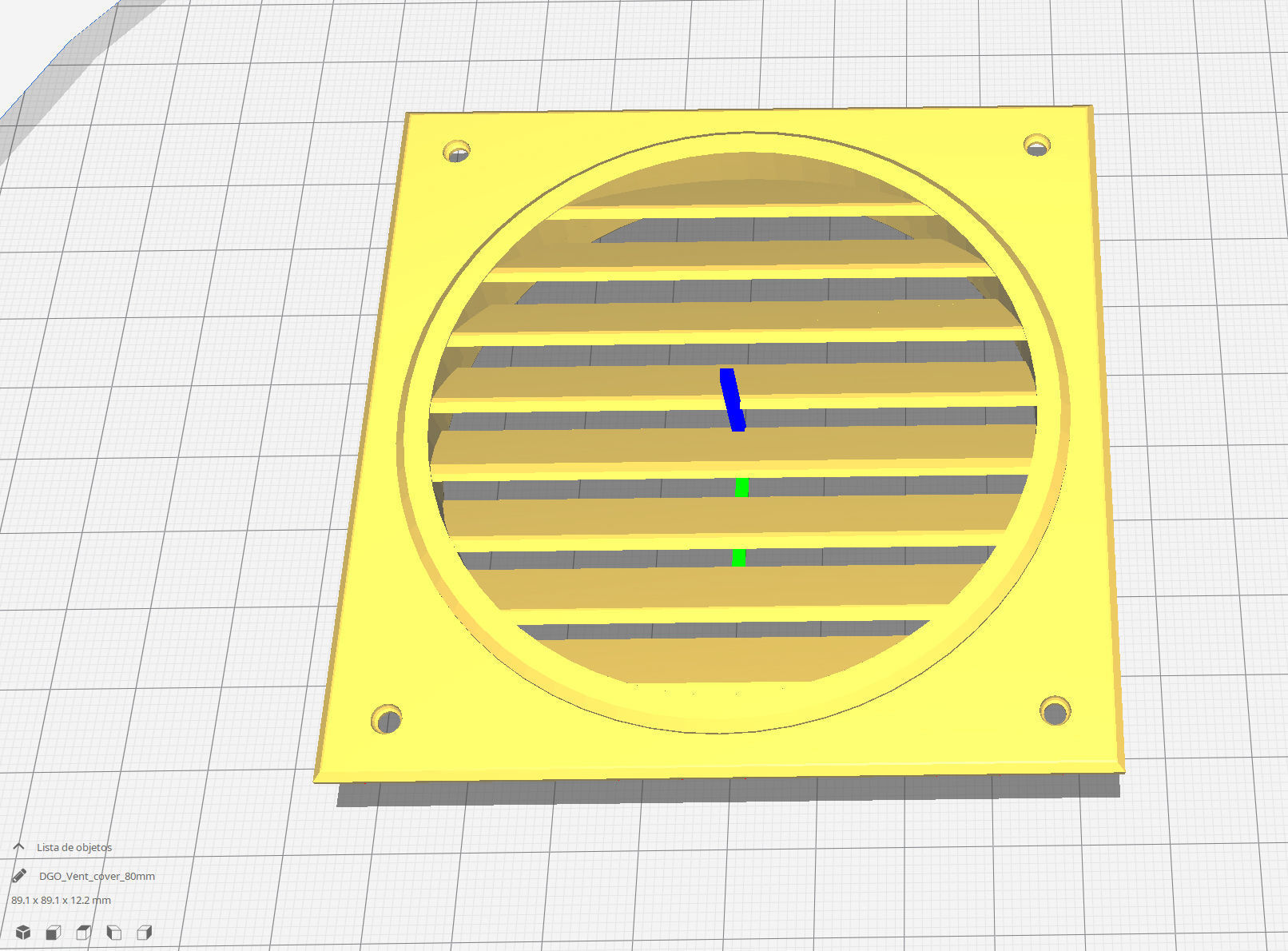 Vent cover 80mm 3D model 3D printable | CGTrader