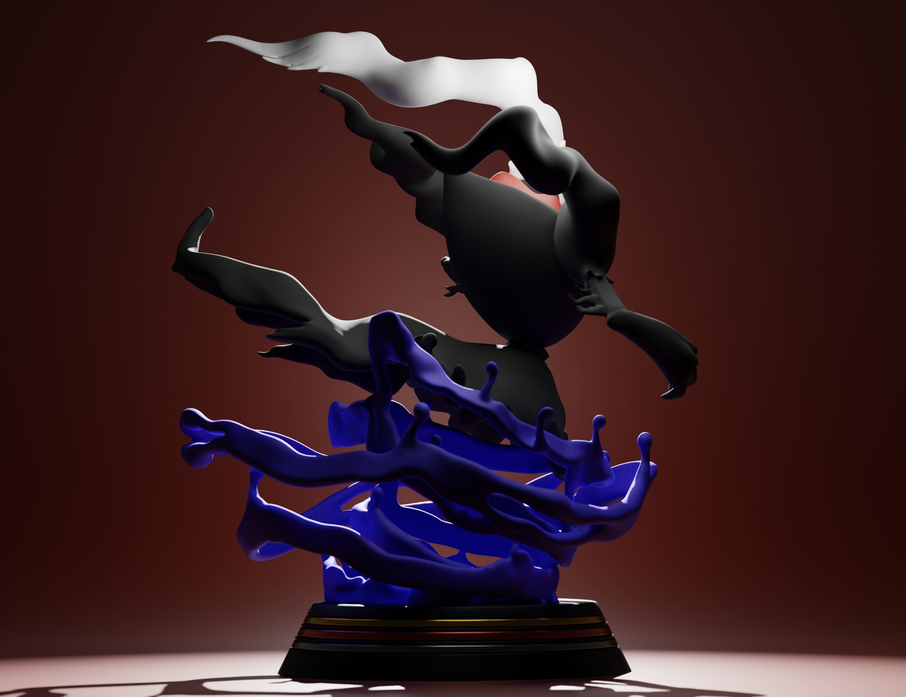 DARKRAI - 3D PRINTABLE POKEMON with cuts and as a whole 3D model 3D ...