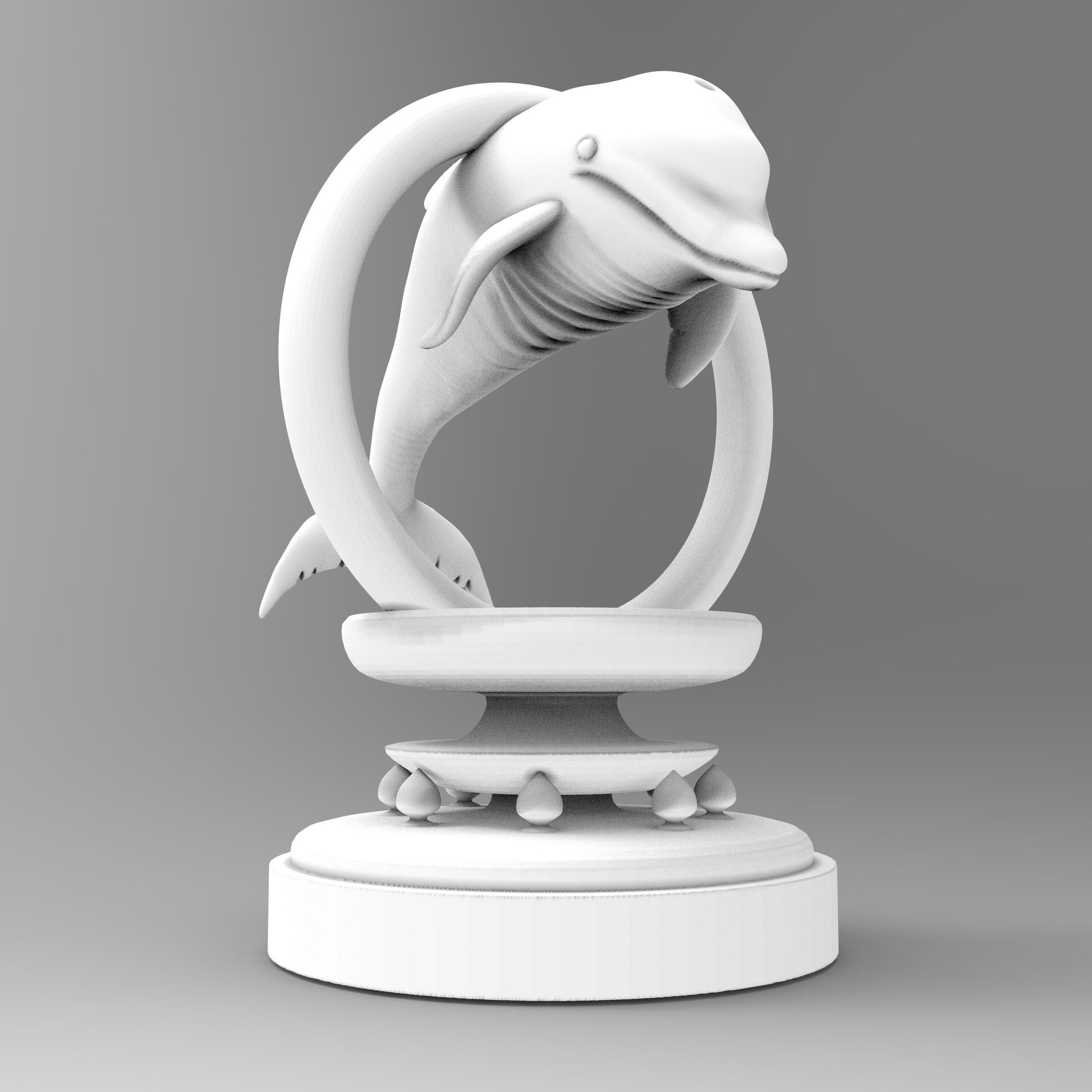 Dolphin statue 3D model 3D printable CGTrader