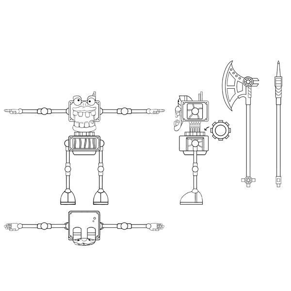 Modron - Duodrone - Geometric Warrior free 3D model 3D printable | CGTrader