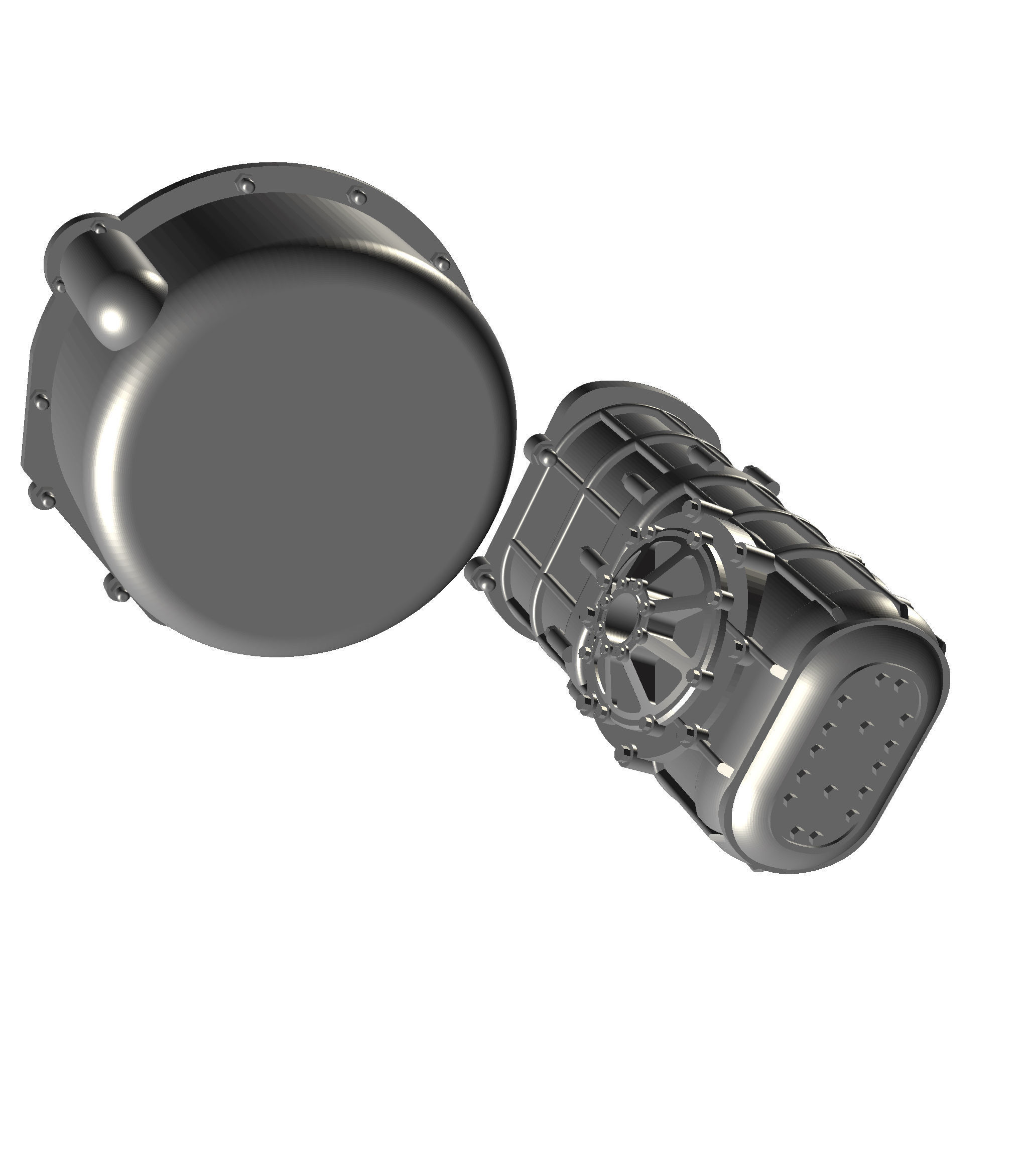 Transaxle Sequential Gearbox Transmission w bellhousing 3D model 3D