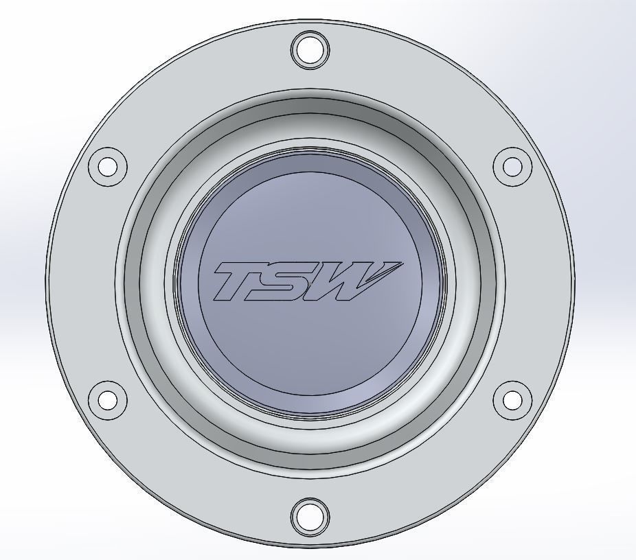 TSW Wheel Center Cap 3D model 3D printable CGTrader