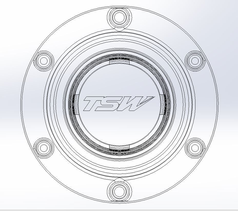 TSW Wheel Center Cap 3D model 3D printable CGTrader