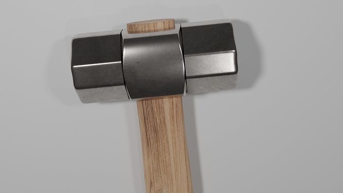 Hammer 3d model low poly 3D model
