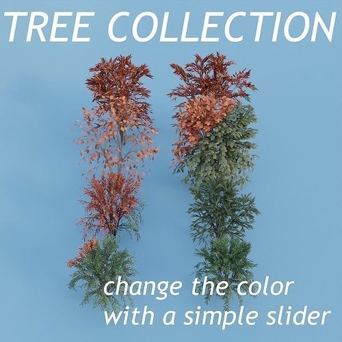 Tree collection 3D model