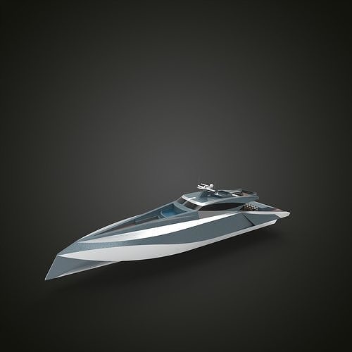 fast luxury yacht 3D model