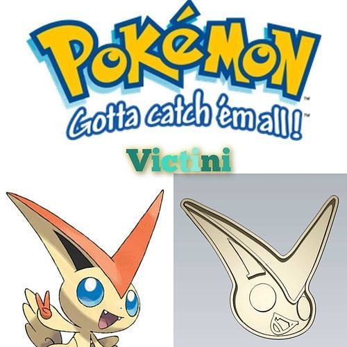 Amazing Pokemon Victini Cookie Cutter Stamp Cake Decorating 3D model