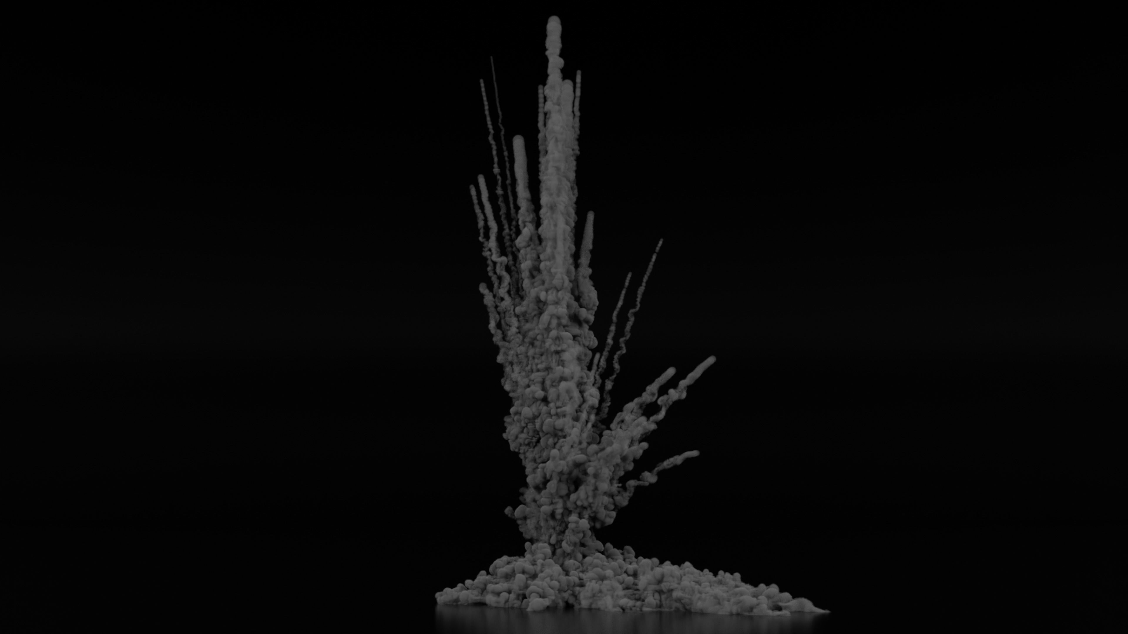 Airstrike Explosion 2 3D model animated rigged | CGTrader