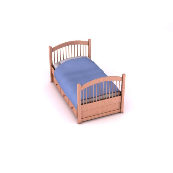 Classic Slope Bed F 3D model