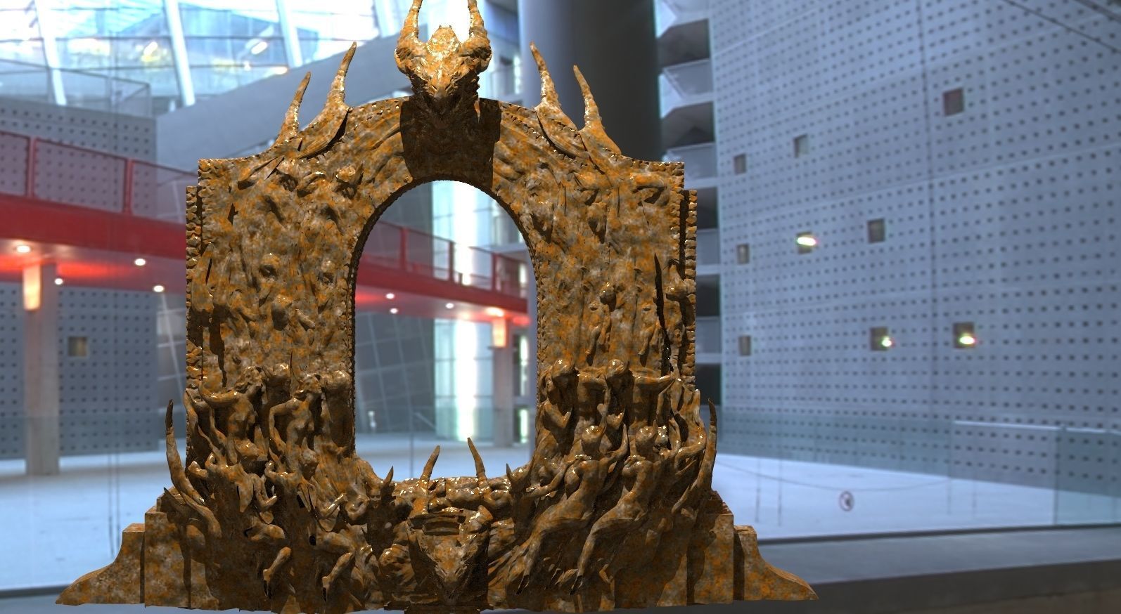 Gates of Hell Statue 3D model CGTrader