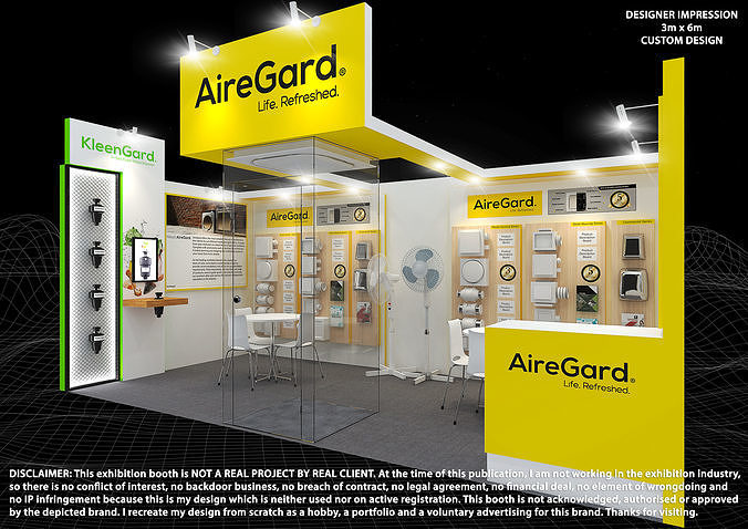 Airegard 3x6 Exhibition Booth 2 3D model