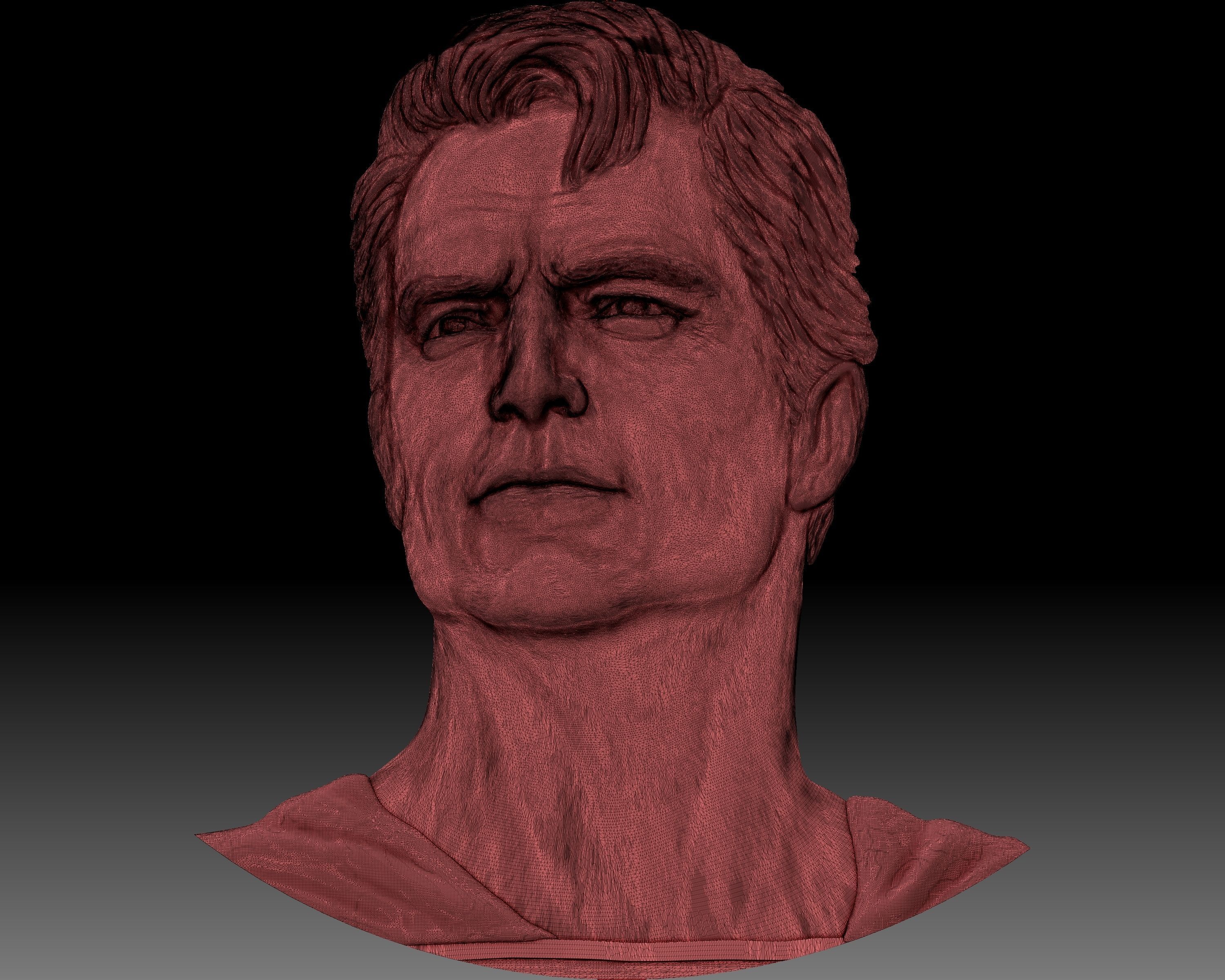 Superman portrait bas-relief for CNC router or printer 3D model 3D ...