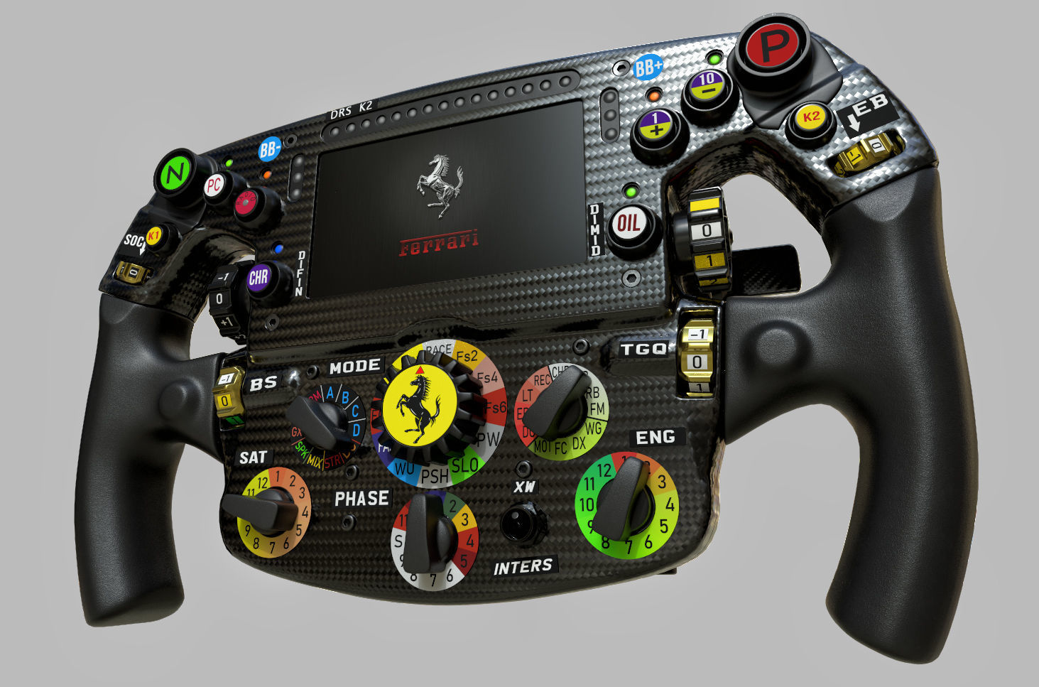 3D model F1 Ferrari Steering wheel VR / AR / low-poly | CGTrader
