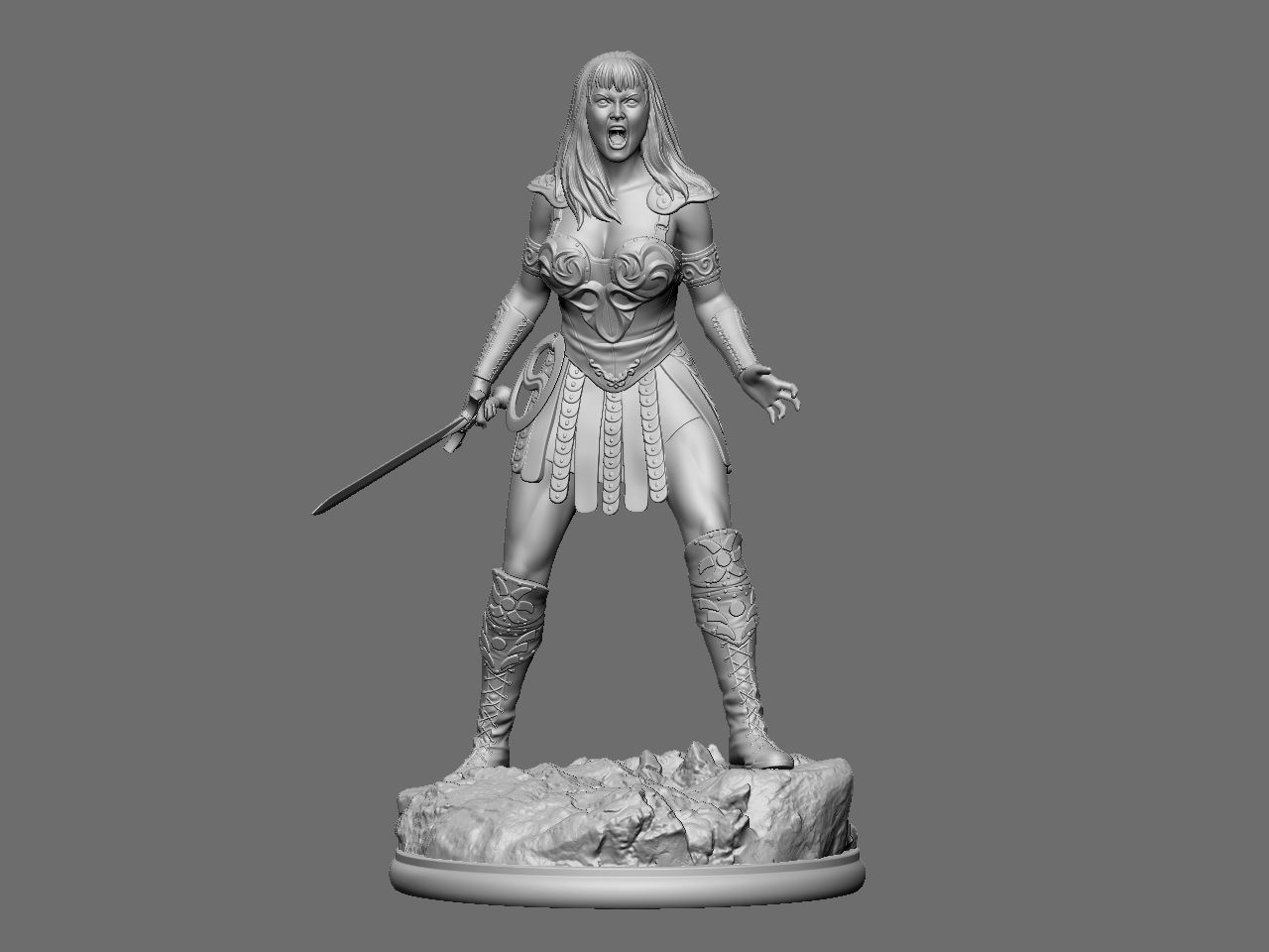 Xena and Gabrielle 3D model 3D printable | CGTrader