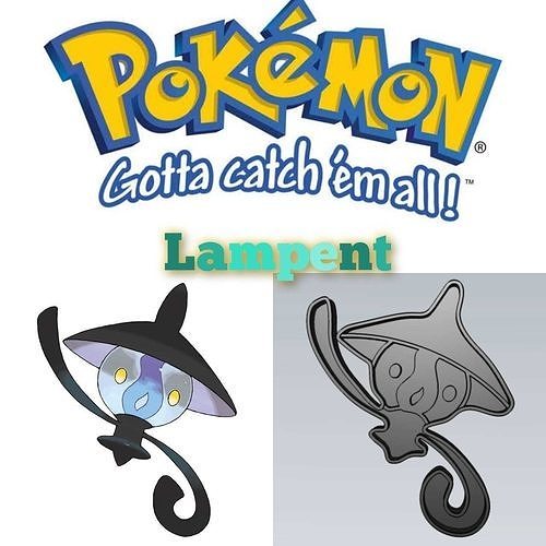Amazing Pokemon Lampent Cookie Cutter Stamp Cake Decorating  3D model