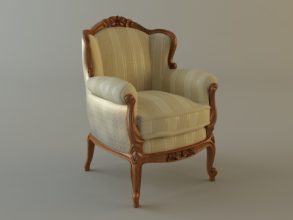 Antique Armchair Ornate 3D Model CGTrader ... antique armchair 3d model max obj mtl 3ds fbx 3 ... - Antique Armchair Ornate 3D Model CGTrader