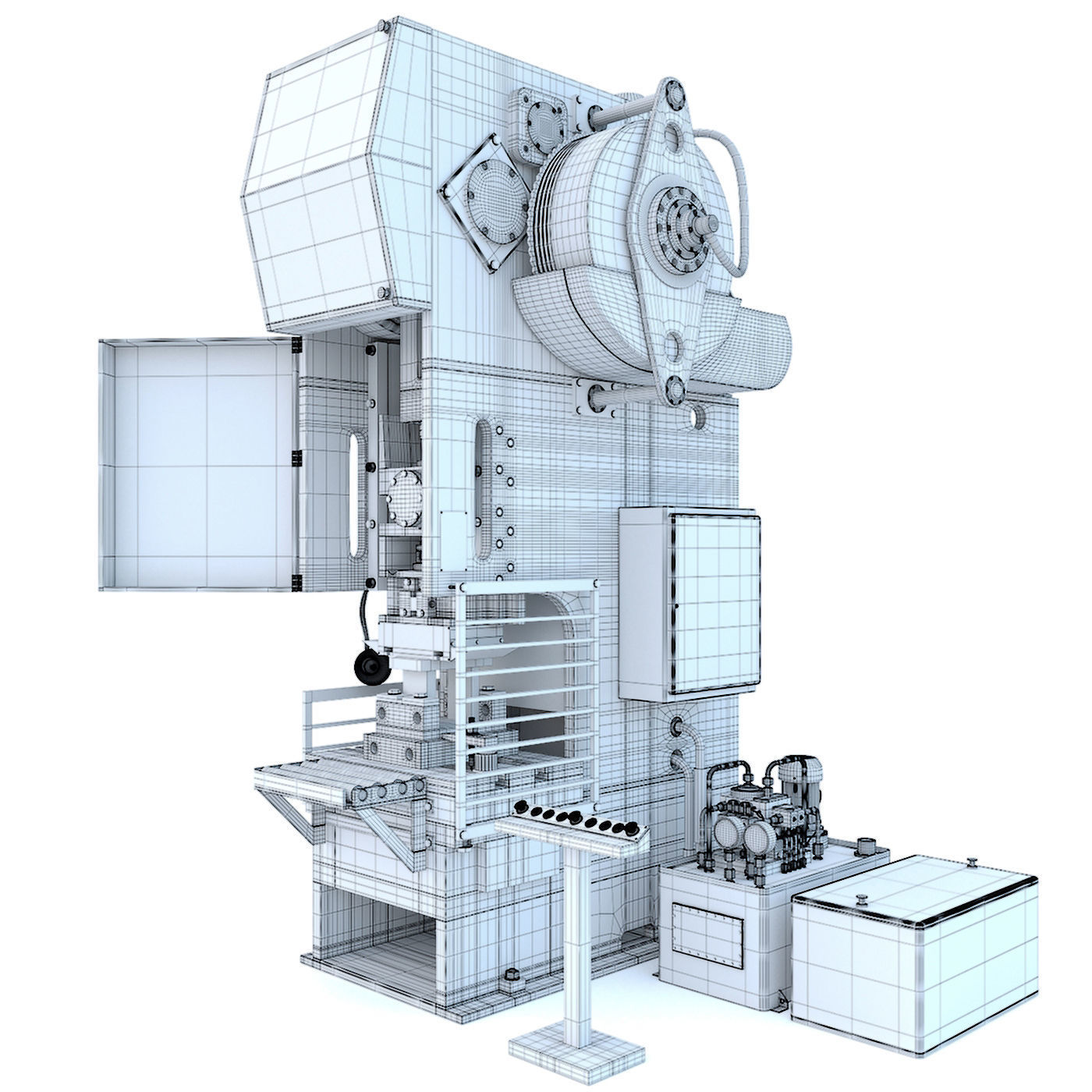 Industrial mechanical pressstamping machine tool KV2132 3D model