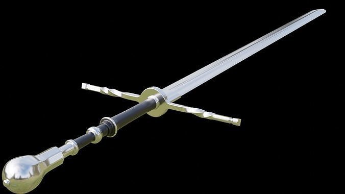 metalic sword low-poly game ready Low-poly 3D model