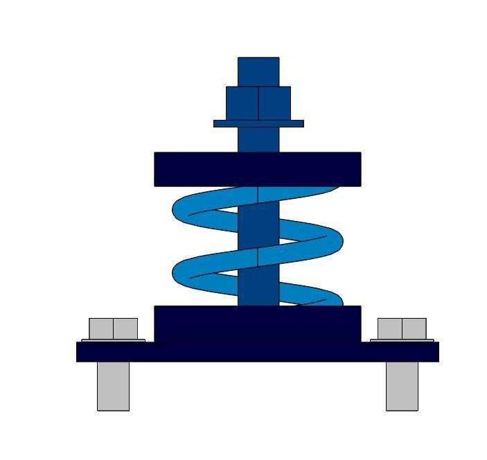 MS06Spring Floor Mount Vibration Isolator 3D model 3D model CGTrader