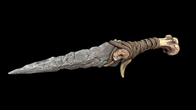 Stone Dagger  Low-poly 3D model