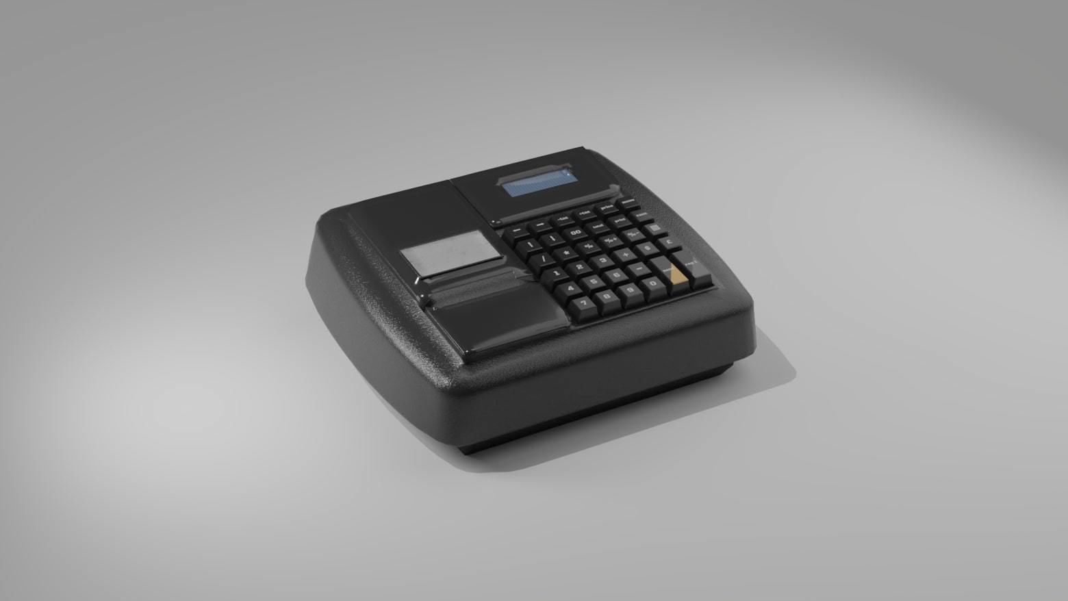 Cash register with texture 3D model CGTrader