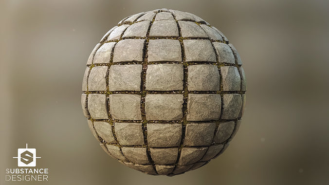 Stone Pavement PBR Material Texture